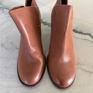 Gianni Bini Brown Leather Ankle Booties